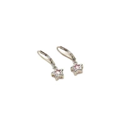 Imagem de Brincos de borboleta femininos de aço inoxidável cirúrgico 316L com fecho de alavanca, joia para orelhas sensíveis, pequeno brinco fofo prata, Standard, Aço inoxidável, Sem pedra preciosa