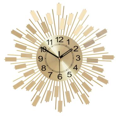 Imagem de Relógio de parede Modern Metal de 15 polegadas com design silencioso sem tique-taque