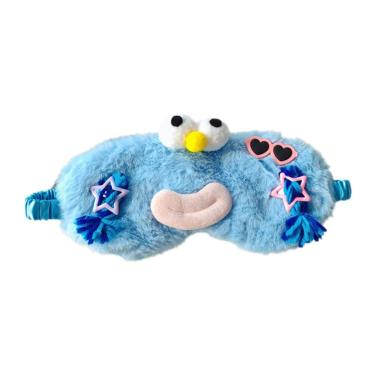 Imagem de Máscara de dormir Máscara de olhos de pelúcia Cartoon Blue Monster