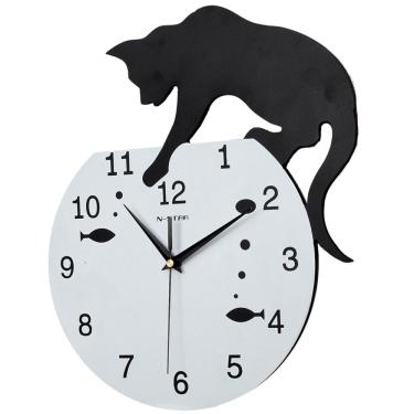 Imagem de Relógio de parede Cat Modern Nordic Design 29x35cm Metal 1kg