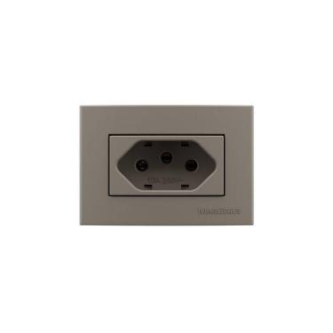 Imagem de Placa Para Móveis 65x45 Com Tomada Margirius Sleek Colors 2p+t 10a Argila Argila