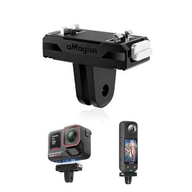 Imagem de Suporte magnético para Insta360 X5 e Ace Pro 2 - Adaptador de liberação rápida para câmera Insta360, solução de montagem rápida e segura