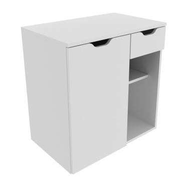Imagem de Gabinete Banheiro 1 Porta 1 Gaveta 60Cm Multimóveis Vcr10085 Branco Branco