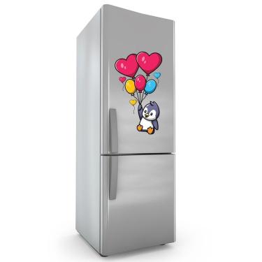 Imagem de Adesivo Decorativo Para Geladeira Ou Paredes Pinguim Balão 