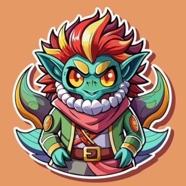 Imagem de Adesivo de Parede Infantil Anime Monstros Fofinhos Decorativo para Quartos 40x40cm