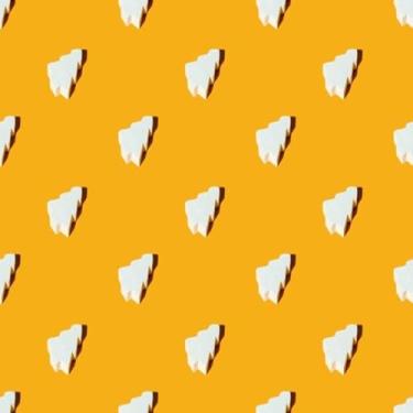 Imagem de Quadro Decorativo Natal Yellow Xmas Estampa Árvores de Natal Design Moderno 30x30cm