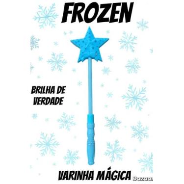 Imagem de Varinha Frozen com Luz LED Brinquedo Infantil Brilha de Verdade - Gene
