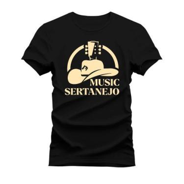 Imagem de Camiseta Algodão Confortável Malha Mácia Estampada Music Sertanejo - N