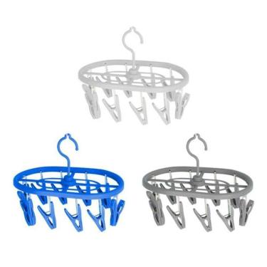 Imagem de Varal Oval Com 10 Prendedores Para Meias E Roupas Íntimas