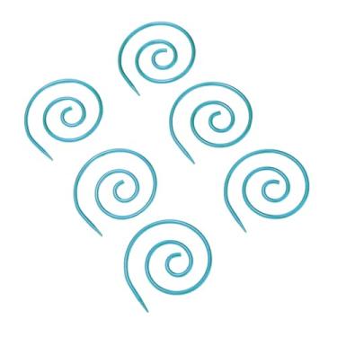 Imagem de SUNGOOYUE Agulhas de tricô de Cabo Espiral de Metal, Durável, Resistente à Ferrugem, Agulha Redonda para tricô, Linha de Costura para Iniciantes Em Casa, Pacote de 6 (Azul)