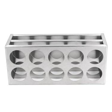 Imagem de SUNGOOYUE Suporte de Tubo de Centrífuga Multifuncional, Material Robusto de Aço Inoxidável 304, Ampla Aplicação para Tubos de Amostra e óleos Essenciais, para Laboratórios e Estúdios de Ciências