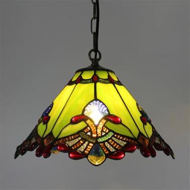 Imagem de Luminária pendente de luxo contemporânea para restaurante, com LED, estilo americano criativo, para sala de estar, quarto, hotel, villa, corredor, café, bar, escada, lustre de vidro colorido