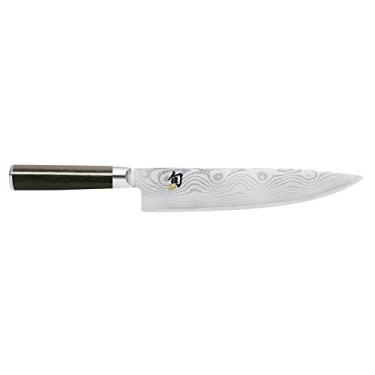 Imagem de Shun Chef Knife Classic Series 10 Inch Damascus Clad Steel Blade, Professional Quality - Ebony/Stainless Steel