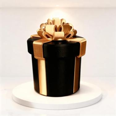 Imagem de MCNULGUR Caixa de presente de parafuso aninhada irritante – Presente engraçado de brincadeira para Natal, escritório – Eleve o presente com sofisticação e surpresa (preto)