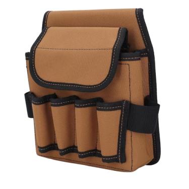 Imagem de YWBL-WH Bolsa de Ferramentas para Cintura, Bolsa para Eletricista Resistente de 10 Bolsos Com Alça de Martelo para Carpinteiros Mecânicos, Cinto Utilitário de Construção Durável de Tecido Oxford 1200D