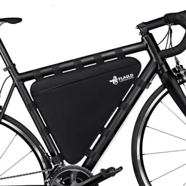 Imagem de FLASLD Bolsa suspensa de bateria de scooter elétrica à prova de fogo, bolsa de bateria de bicicleta elétrica bolsa de sela de bicicleta (bolsa triangular quadro-39 x 34 x 26 x 8 cm)