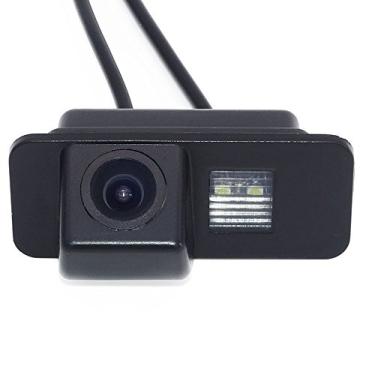 Imagem de HD Auto Veículo Carro Van 170° Grande Angular Placa de Licença Luz Retrovisora Câmera Backup Sistema de Auxiliares de Estacionamento Compatível com Ford Focus Mondeo MK4 CMax SMax Galaxy Fiesta MK6