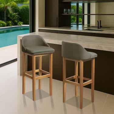 Imagem de Kit 2 Banquetas Realeza Americano Moderno Balcão Cozinha
