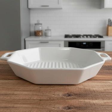 Imagem de Travessa Hexagonal Assadeira Petisqueira Servir De 27x17cm