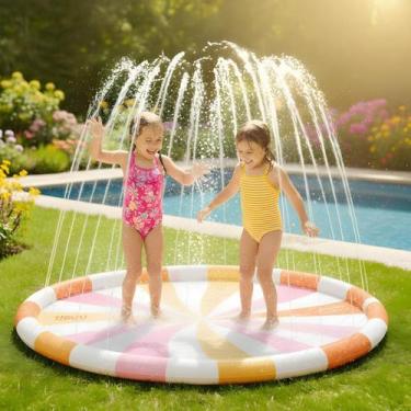Imagem de Tapete Infantil Splash Pad Piscinacom Jatos Ajustáveis  Brinquedo Aquá
