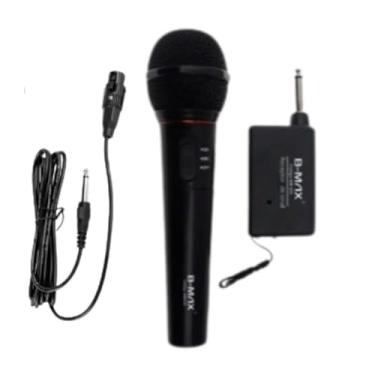 Imagem de Microfone 2 Em 1 Com E Sem Fio Profissional B-Max Bm-242