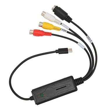 Imagem de Luqeeg Placa de Captura de Vídeo de Som Tipo C Conversor USB 2.0 de Formato Completo para OS X Vista XP Adequado para Webconferência Preto