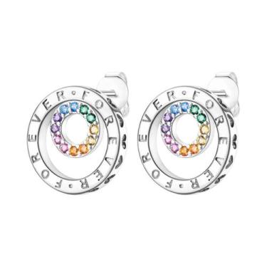 Imagem de Brinco de argola de prata 925 para mulheres pendientes lua sol brincos