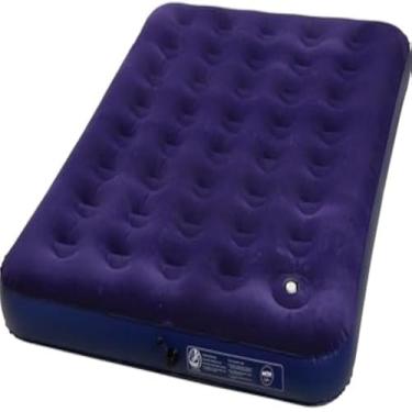 Imagem de Colchao casal inflavel, dormir confortavelmente em qualquer lugar, azul, leve, e portatil