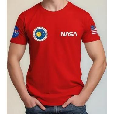 Imagem de Camiseta Camisa Algodão Feminina Masculina Adulto Astronauta NASAA Ast