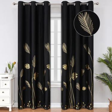 Imagem de Cortinas Blackout Estelar Textiler Palm Banana Leaf 214x213cm