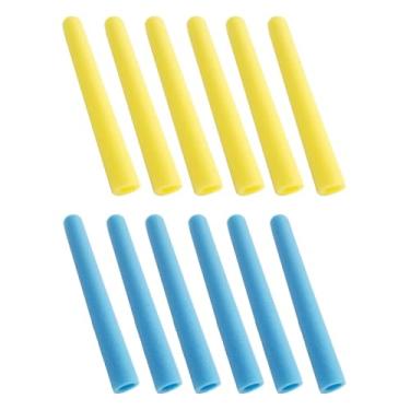 Imagem de Generic 12 peças de de proteção para postes de trampolim, tubos de espuma, almofadas leves, acolchoamento para crianças, acessórios para trampolim, Azul E Amarelo