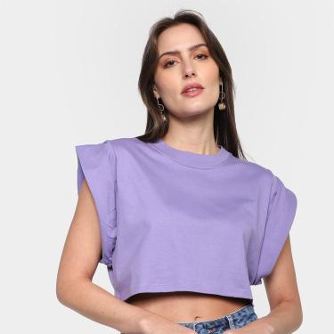 Imagem de Blusa Morena Rosa Cropped Cavada Muscle Tee Feminina-Feminino