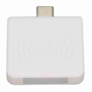 Imagem de Cryfokt Leitor de Cartão Inteligente Portátil RFID ID Tipo C Interface 125Khz Design de Campainha para, Plug and Play (Branco)