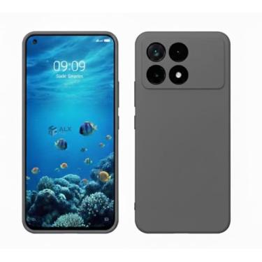 Imagem de Capa Silicone Premium para Xiaomi POCO X6 Pro – Interior Aveludado, Proteção de Câmera e Toque Macio Antichoque (Cinza)