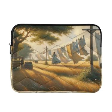 Imagem de Bolsa de trabalho tropical charmosa urso polar, bolsas para laptop de 13 a 13,3 polegadas para homens, bolsas médias para professores, bege para lavanderia pacífica, M