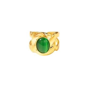 Imagem de Boho Turquesa Oval Pedra Verde Retrô Anel Feminino Boêmio Em Camadas Abertas Dedo Ajustável Empilhamento Polegar Western Party Country Concert Roupas Acessórios Joias, Adjustable, Aço inoxidável, Sem