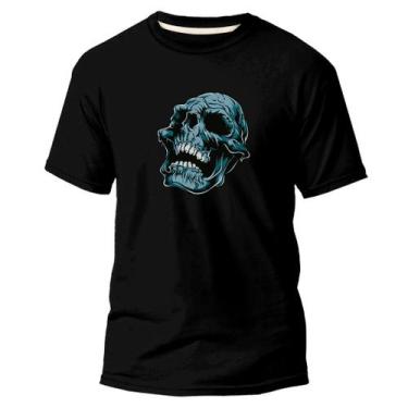 Imagem de Camiseta Básica Algodão Premium Estampa Digital Cranio Verde - Pavesi,