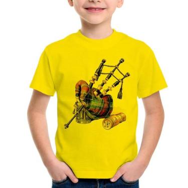 Imagem de Camiseta Infantil Gaita de Foles - Foca na Moda, Amarela, 8