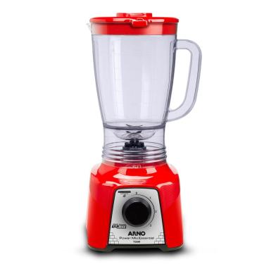 Imagem de Liquidificador Arno Power Mix Essential Vermelho 700W 3 Velocidades Copo 2,4L Lâminas Afiadas