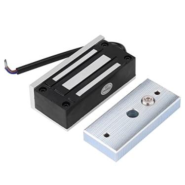 Imagem de Sonew Fechadura Magnética Elétrica para Porta, 60kg, Controle de Acesso de Força Forte para Armário, Gaveta, Guarda-sol, Prata e Preto