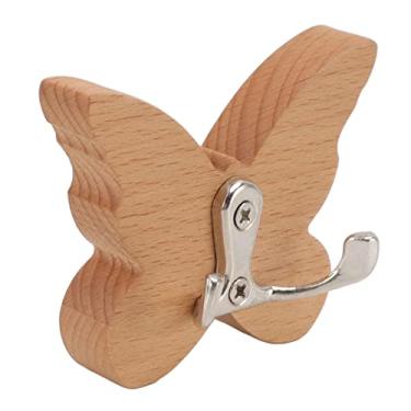 Imagem de Gancho de Parede em Madeira Borboleta para Casaco Roupas Chapéu Toalha Decoração Casa Design Elaborado Presente Boutiqui