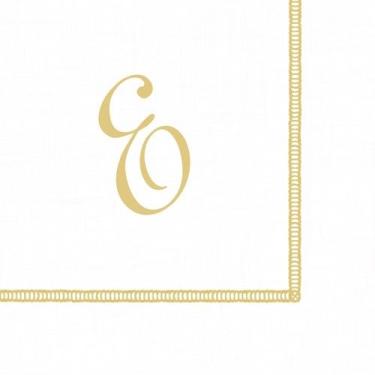 Imagem de Guardanapos de coquetel de papel Entertaining with Caspari Monogram com inicial E, pacote com 20
