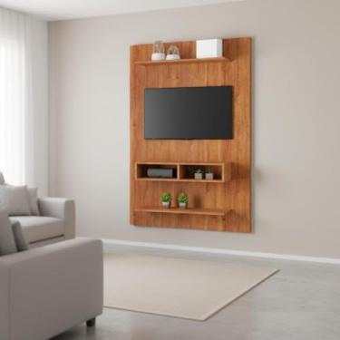 Imagem de Painel para Tv Até 50 Byte com Nicho e 2 Prateleiras Mel Repleta