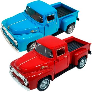 Imagem de Miniaturas Camionete Carrinho Pickup F-100 Kit 2pçs Em Metal