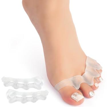 Imagem de Niupiour Separador de dedos para mulheres e homens, pacote com 8 corretores de joanetes para dedos de martelo, joanetes, corretores espaçadores de dedo de silicone para alisar dedos sobrepostos,