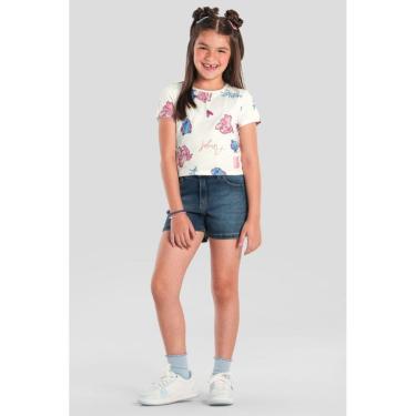Imagem de Blusa infantil menina do Stitch cropped Brandili-Feminino