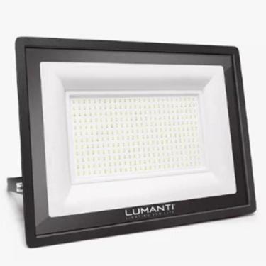 Imagem de Refletor holofote lumanti 200w 5500k luz branca fria uso externo alta 