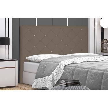 Imagem de Cabeceira Tania Para Cama Box King 195 cm Suede Caramelo - D'Rossi