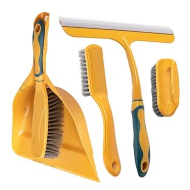 Imagem de Conjunto de escovas de limpeza, escova de limpeza de roupa para banheiro - Kit de limpeza profunda doméstico com aderência confortável para aluguel de hotel, apartamento, dormitório e empresas