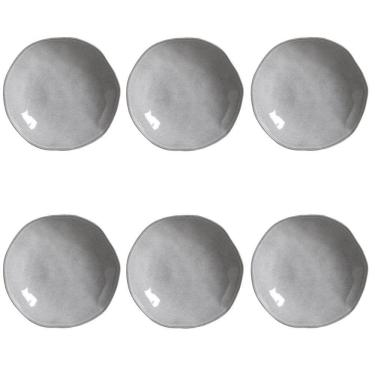 Imagem de Conjunto De Pratos Fundos 06 Peças Orgânico Concreto Porto Brasil